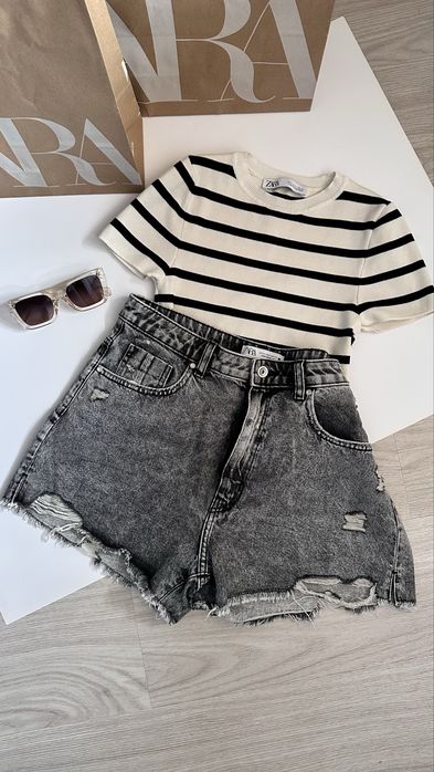 Стильні джинсові шорти Zara, р.L