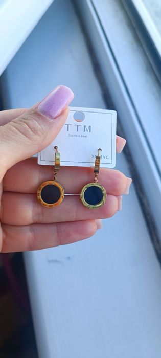 Сережки медичне золото ювелірна біжутерія