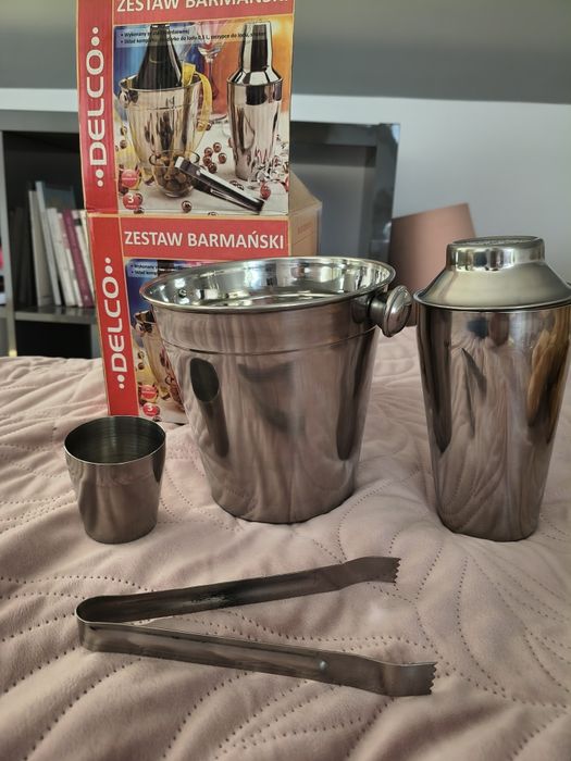 Zestaw barmański wiaderko do lodu shaker