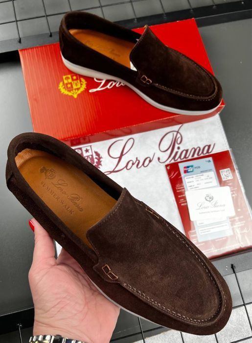 Лофери Loro Piana коричневі чоловічі лофери лоро піана коричневі