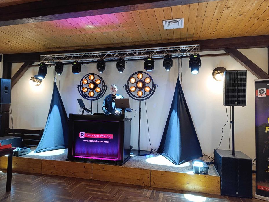 Nagłośnienie d&b Audiotechnik +mixer behringer x32+światło dźwięk