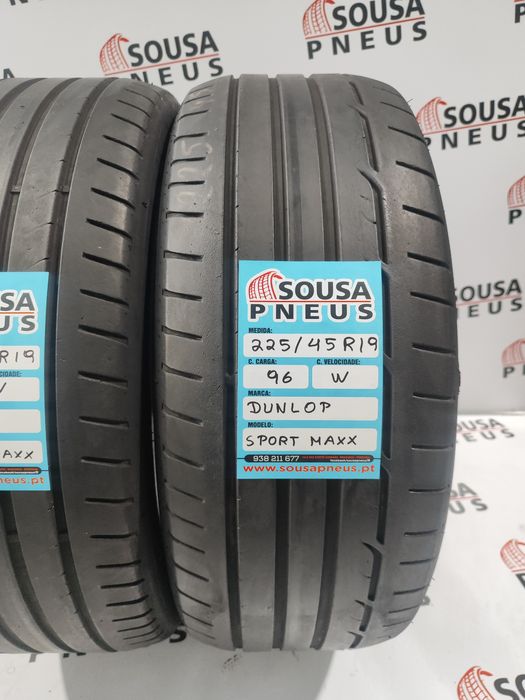 2 pneus semi novos 225-45R19 Dunlop - Oferta da entrega na sua casa