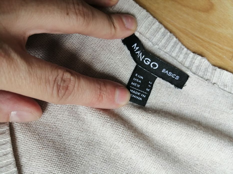 Sweterek tunika Mango M beżowy