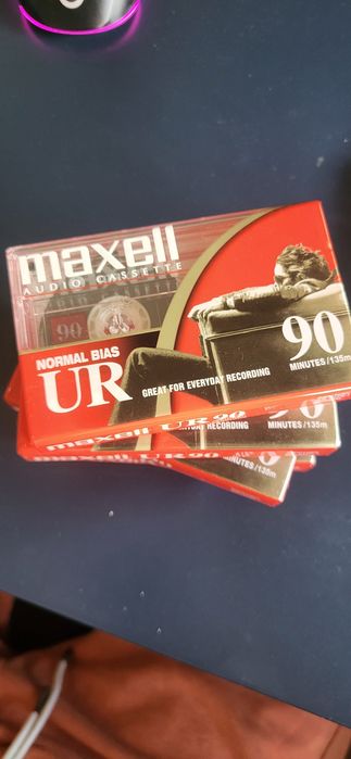 5 Cassetes de áudio Maxel 90 minutos