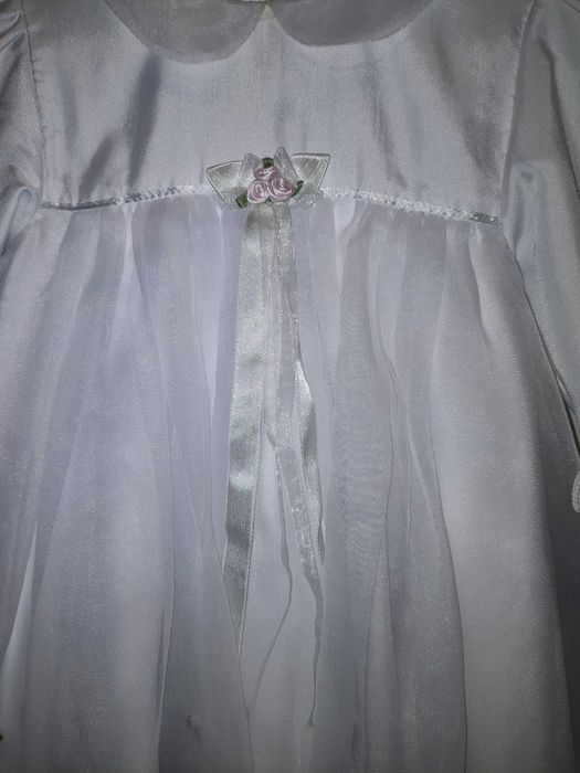 Sukieneczka do chrztu Ubranko na chrzest r. 74 + czapeczka