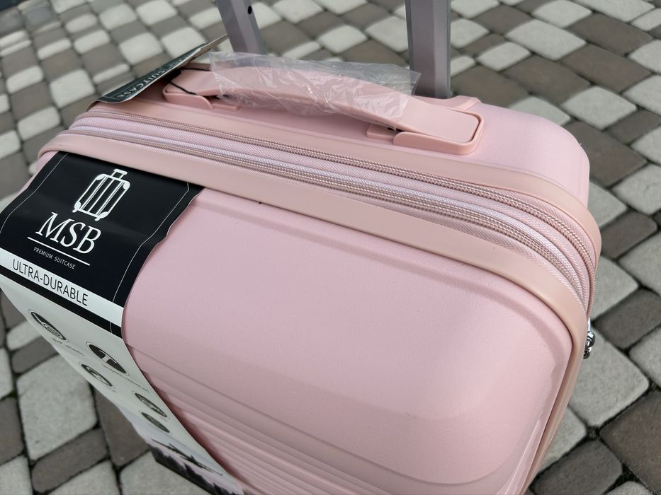 Валіза з поліпропілену MSB рожева чемодан