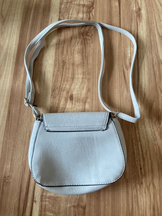 Szaro-beżowa elegancka torebka na ramię