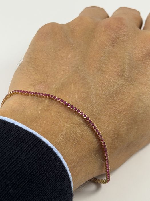 Złota bransoletka tenis