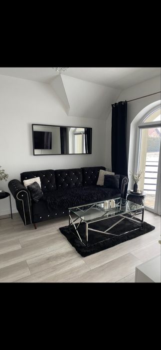 Stolik kawowy szklany glamur