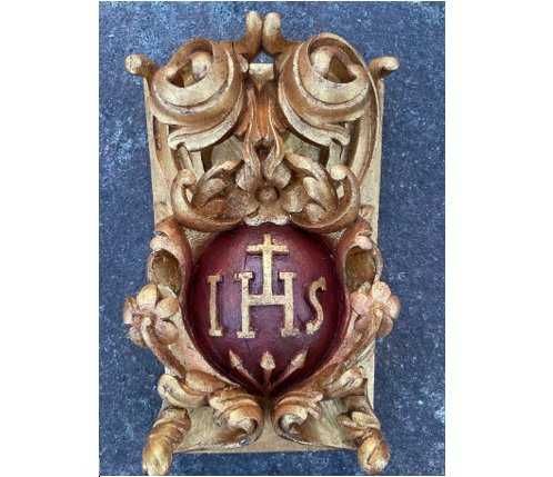 Talha dourada letras barroco, altar, pintura, dourado