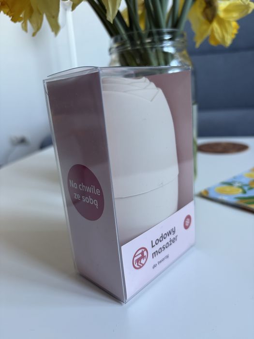 Zestaw well-being (nowy). Masażer do twarzy + świeczka zapachowa