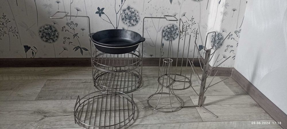 Наборы в ТАНДЫР.Сітка гриль в тандир розбірна, 5в1 аксесуари