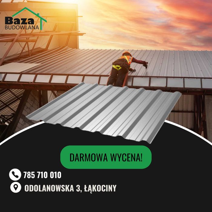 Blacha trapezowa T-18 biała! Transport Ostrów Krotoszyn Milicz Kalisz