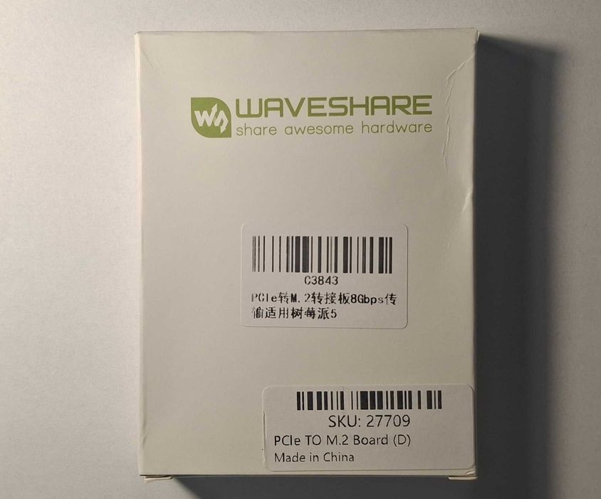 Плата адаптера Raspberry Pi 5 PCIe-M.2 NVMe Protocol