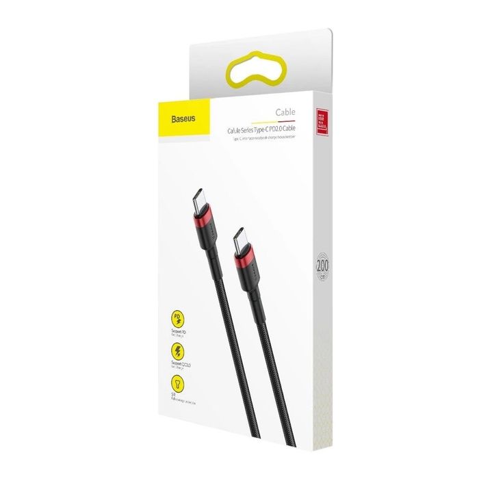 Baseus Cafule wytrzymały kabel USB-C / USB-C PD2.0 60W 20V 3A QC3.0 2m