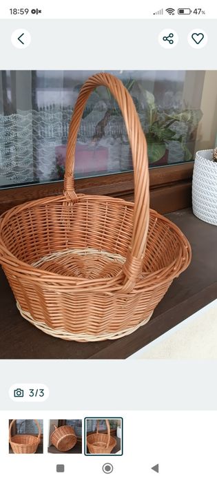 Kosz z naturalnej wikliny