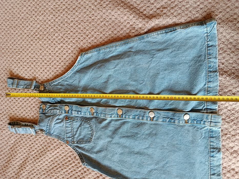 Sukienka jeans denim ogrodniczka zara 152