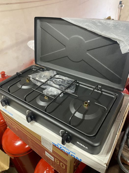 Плита газова на 3 конфорки nurgaz пропан турція біла Туреччина