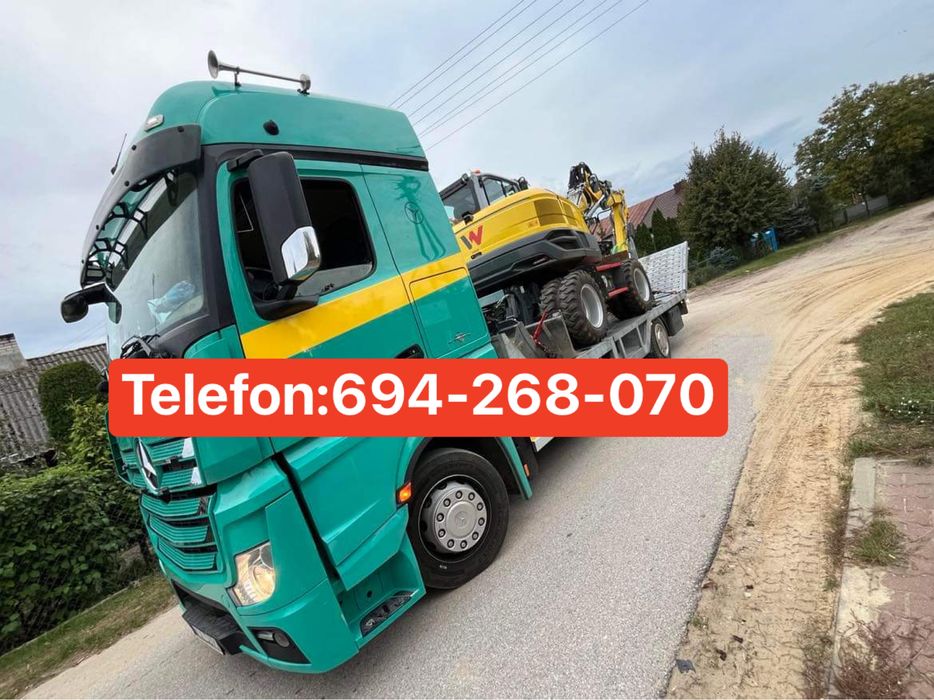 Transport Ciągników Maszyn Rolniczych Auto Holowanie Busów Laweta