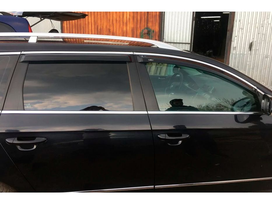 Volkswagen Passat B7 2012-2015 рр. Вітровики з хромованим молдингом молдингом SW (4 шт, EU, HIC)