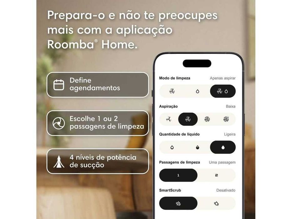 ARTIGO NOVO — Aspirador Robô iRobot Roomba 115 Combo (Autonomia: 270 min - Branco)