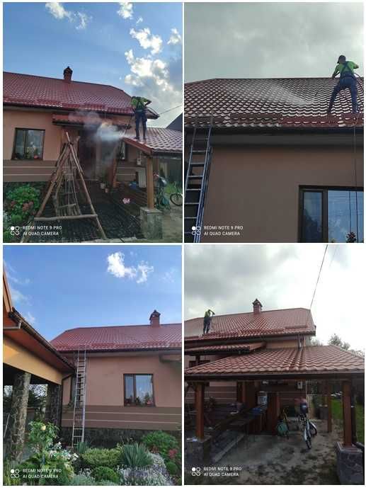 Миття Бруківки, Даху, Фасаду