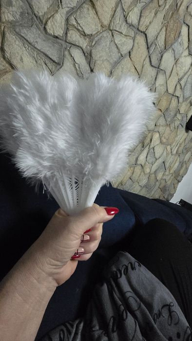 Wachlarz bialy ślubny