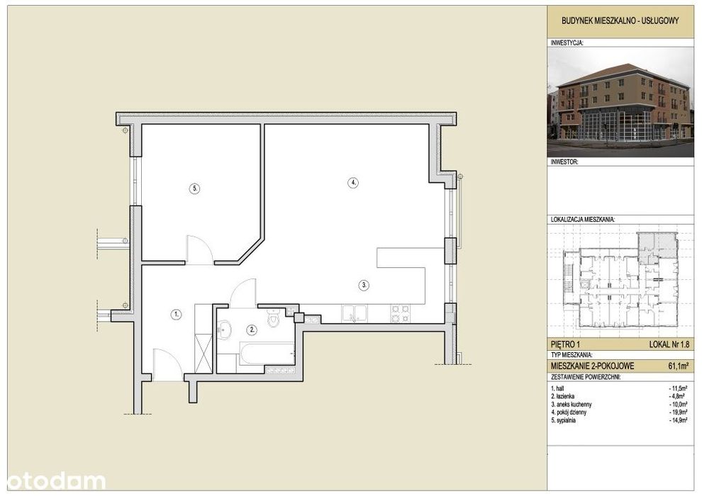 Mieszkanie 61m2 Centrum