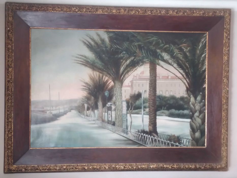 PAŁACOWY ANTYK - Bardzo Duży Obraz z XIX wiek - 1897 rok sygnowany