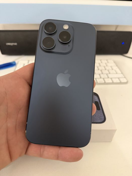 iPhone 15 Pro 512gb Titanium Blue IOS 18 Bateria 98% od nowości