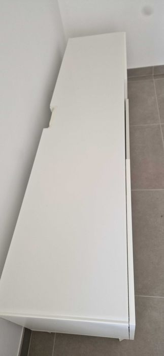 Tampo de vidro branco ikea besta