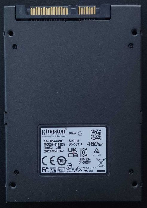 SSD диск Kingston A400 480GB 2.5 SATAIII 86%