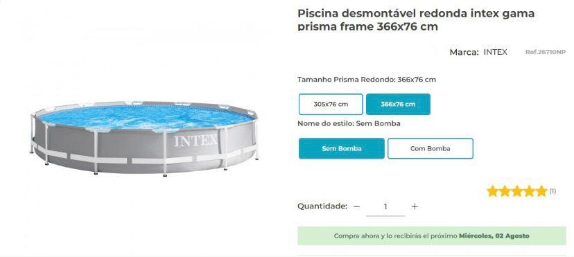 Piscina desmontável redonda