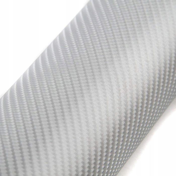 Folia Okleina Carbon 4D Srebrna Połysk Na Metry
