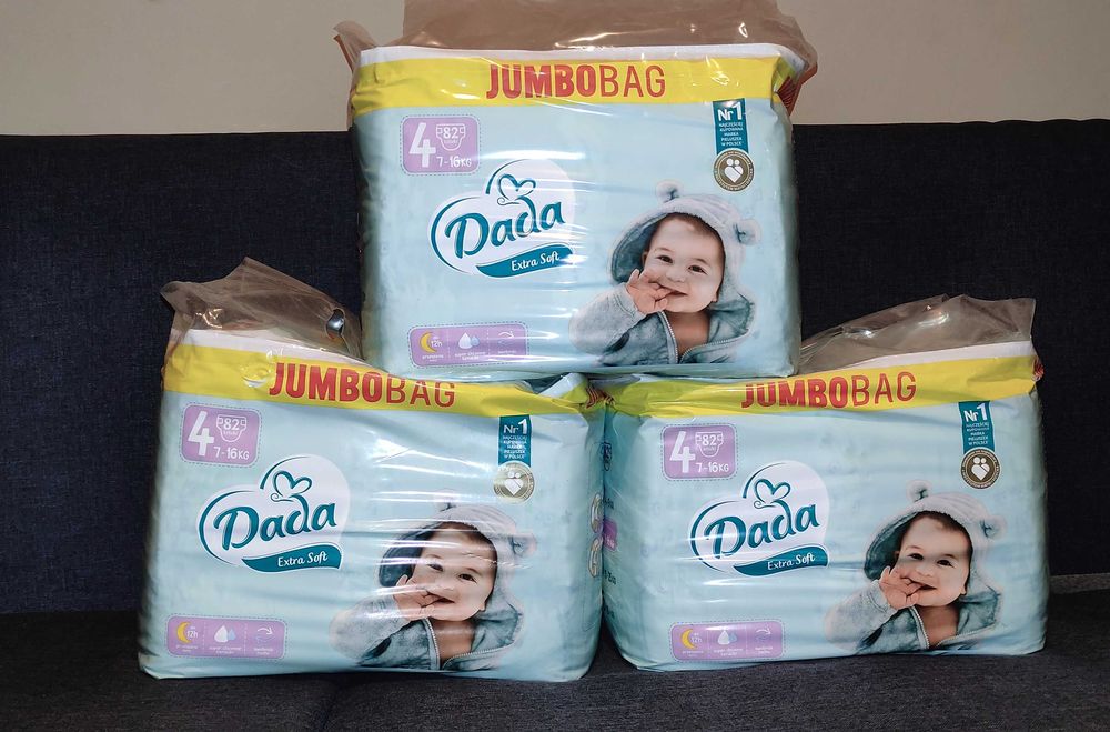 Pampersy Dada Jumbobag 4 x 3 opakowania