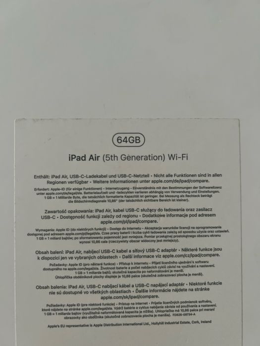 iPad Air 5 generacji M1 WiFi 64GB