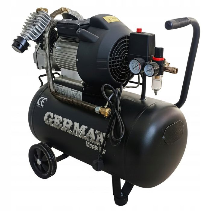 Kompresor Dwutłokowy Olejowy Sprężarka Powietrza German 50L V2 43 * 0