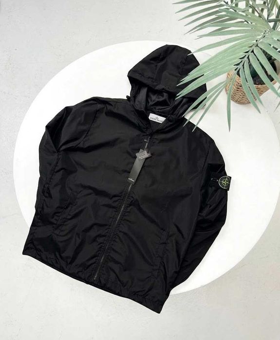 Нейлон 1ОО% | Куртка Черная Stone Island | Ветровка Стон Айленд