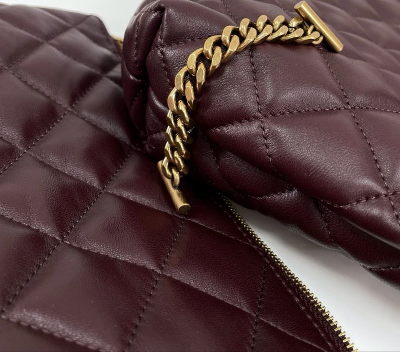 Mala Saint Laurent Icare Maxi cor de bordô
