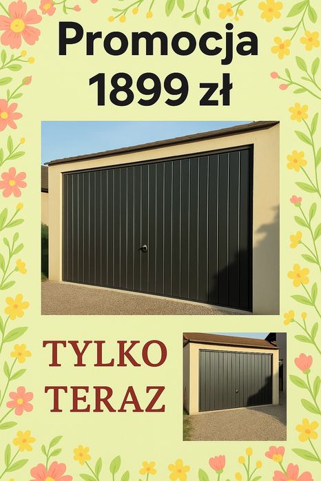 Brama garażowa uchylna 3000x2100 antracyt grafit brąz czarna uchył