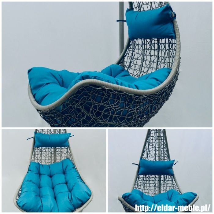 Eldar technorattanowy fotel wiszący ogrodowy  różne kolory kosz kokon