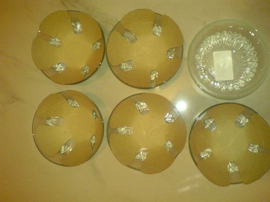 Miseczki  Salaterki Kryształ 6szt rzeźbione NOWE  W OPAKOWANIU