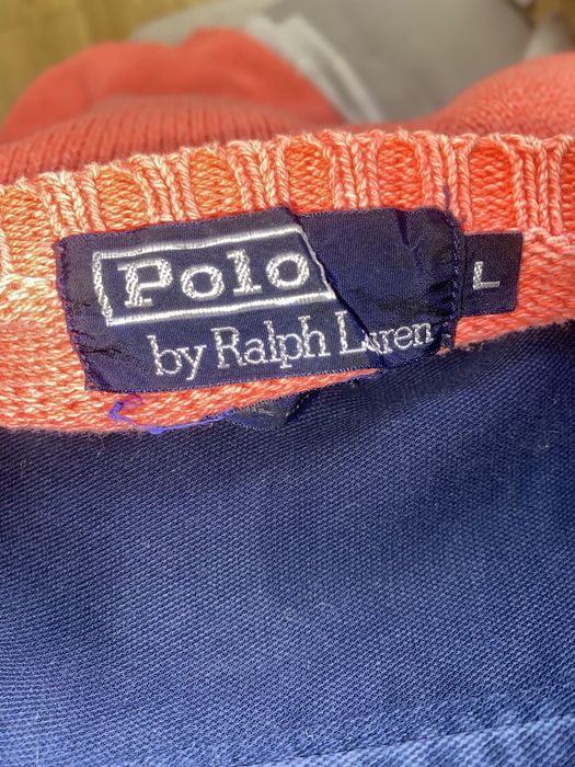 Sweter Ralph Lauren koralowy L long fit
