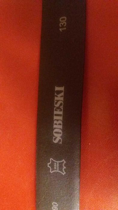 Pasek skórzany męski SOBIESKI - 130 cm