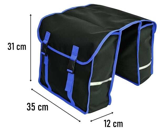 Sakwa na bagażnik, torba rowerowa 2x15L