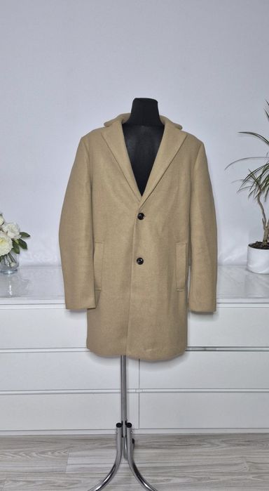 Plaszcz meski M Klasyczny Brazowy jasny Lefties