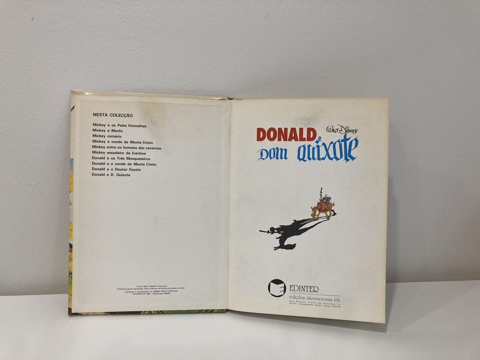 Livro Donald e Dom Quixote, de Walt Disney