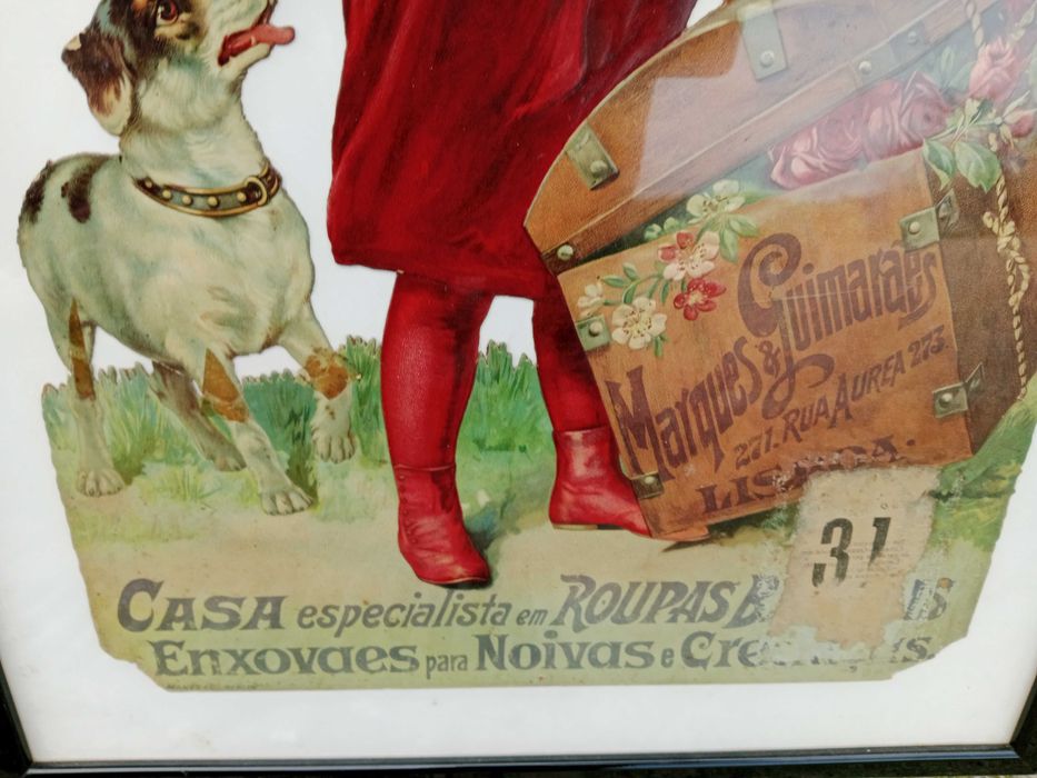 Maravilhosa Publicidade cartonada da Casa Marques & Guimarães