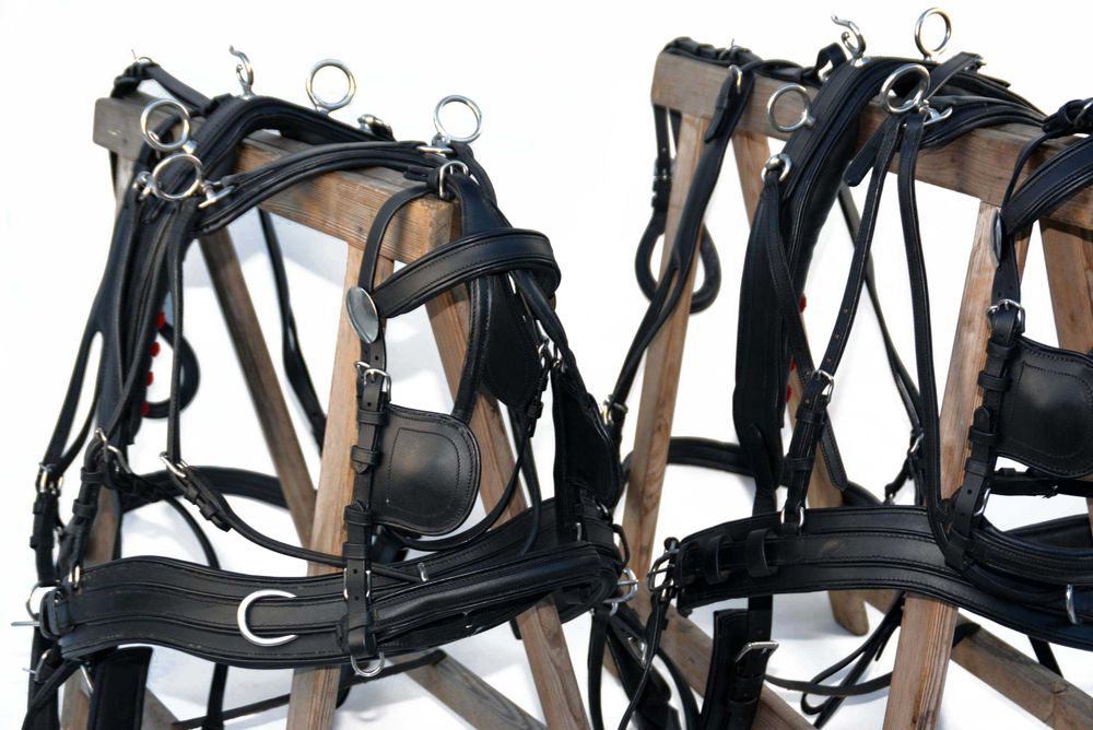 Uprząż na parę kucy shetty profilowane piersi