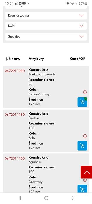 Wurth pierścień fałdowy ø 125x50 M14